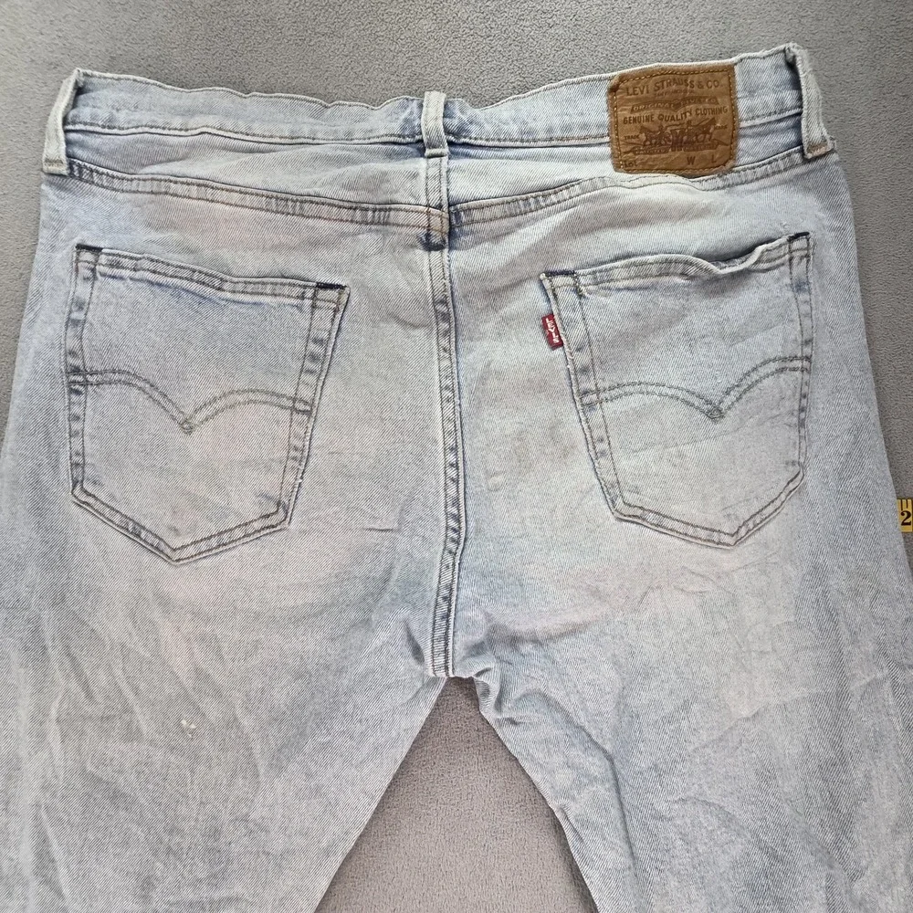 Levis Jeans Mens Selvedge Blue Light Wash Slim Thrashed Fits‎ 34x27